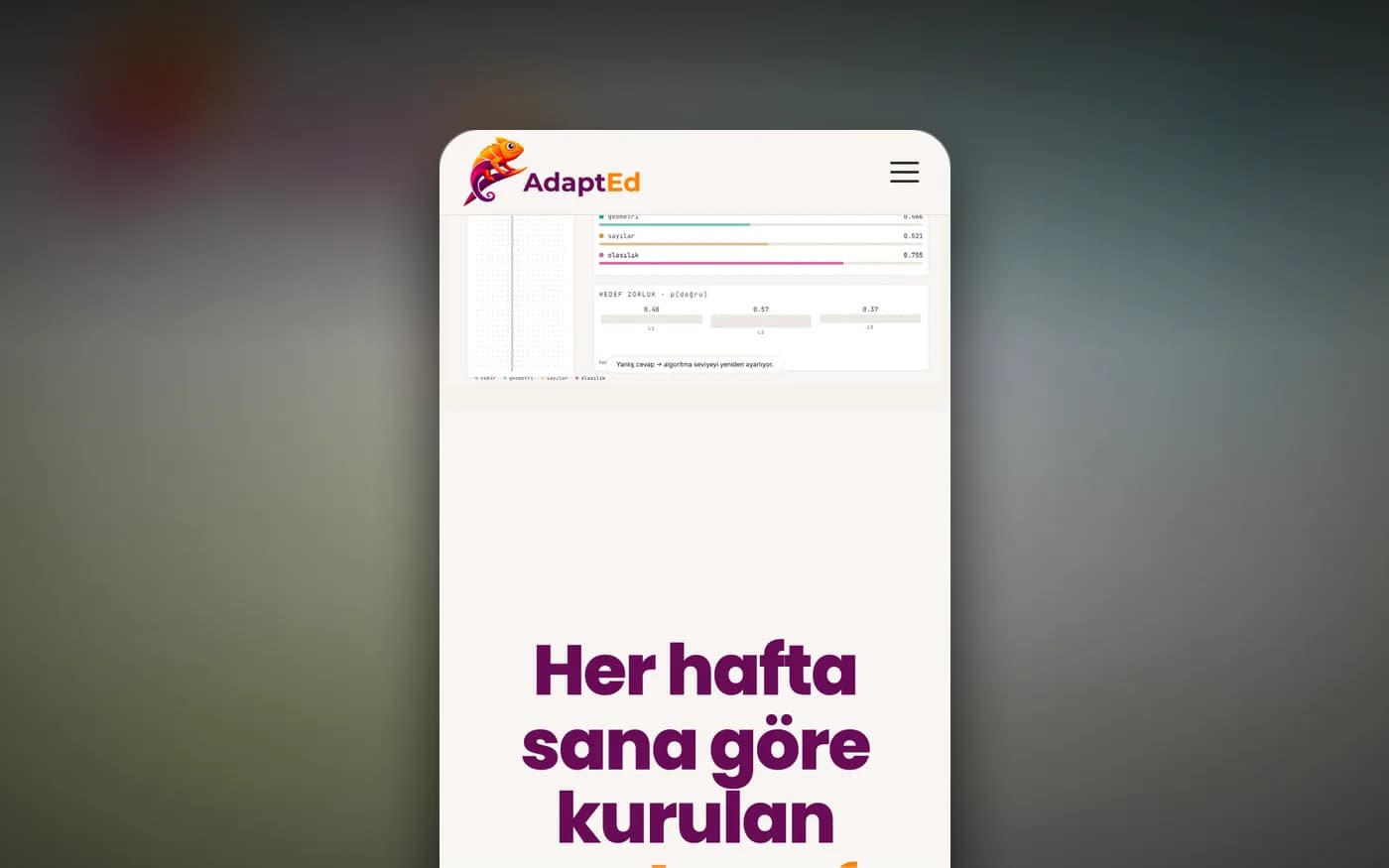 AdaptEd homepage