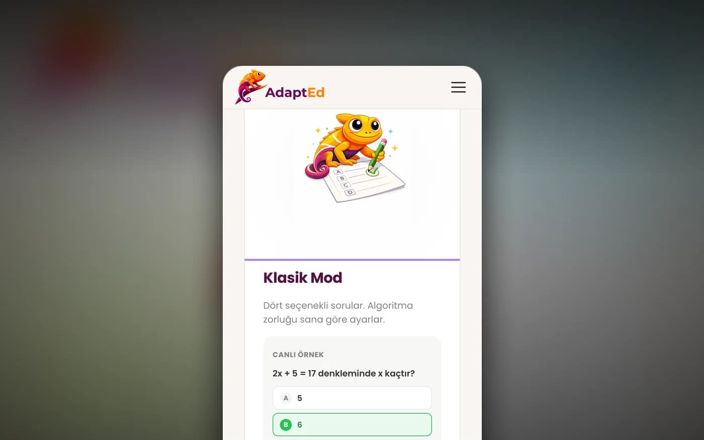 Practice modes