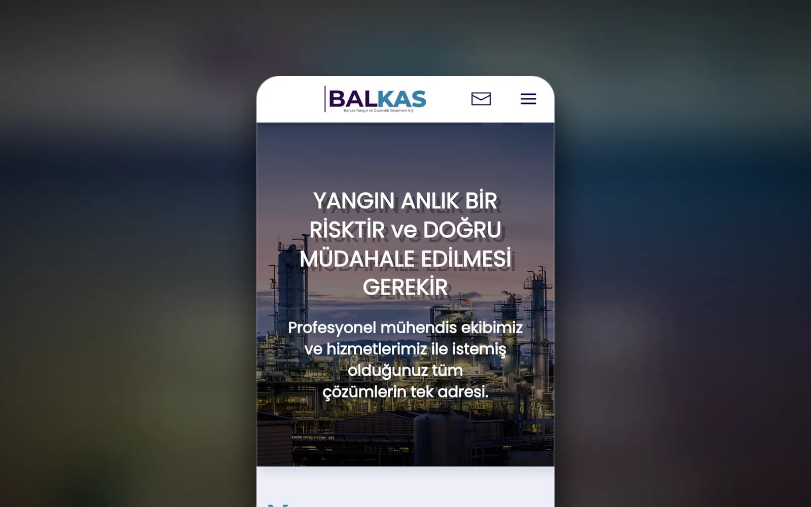 Balkas Yangın Sistemleri — Yangın güvenliği sistemlerine kurumsal vitrin