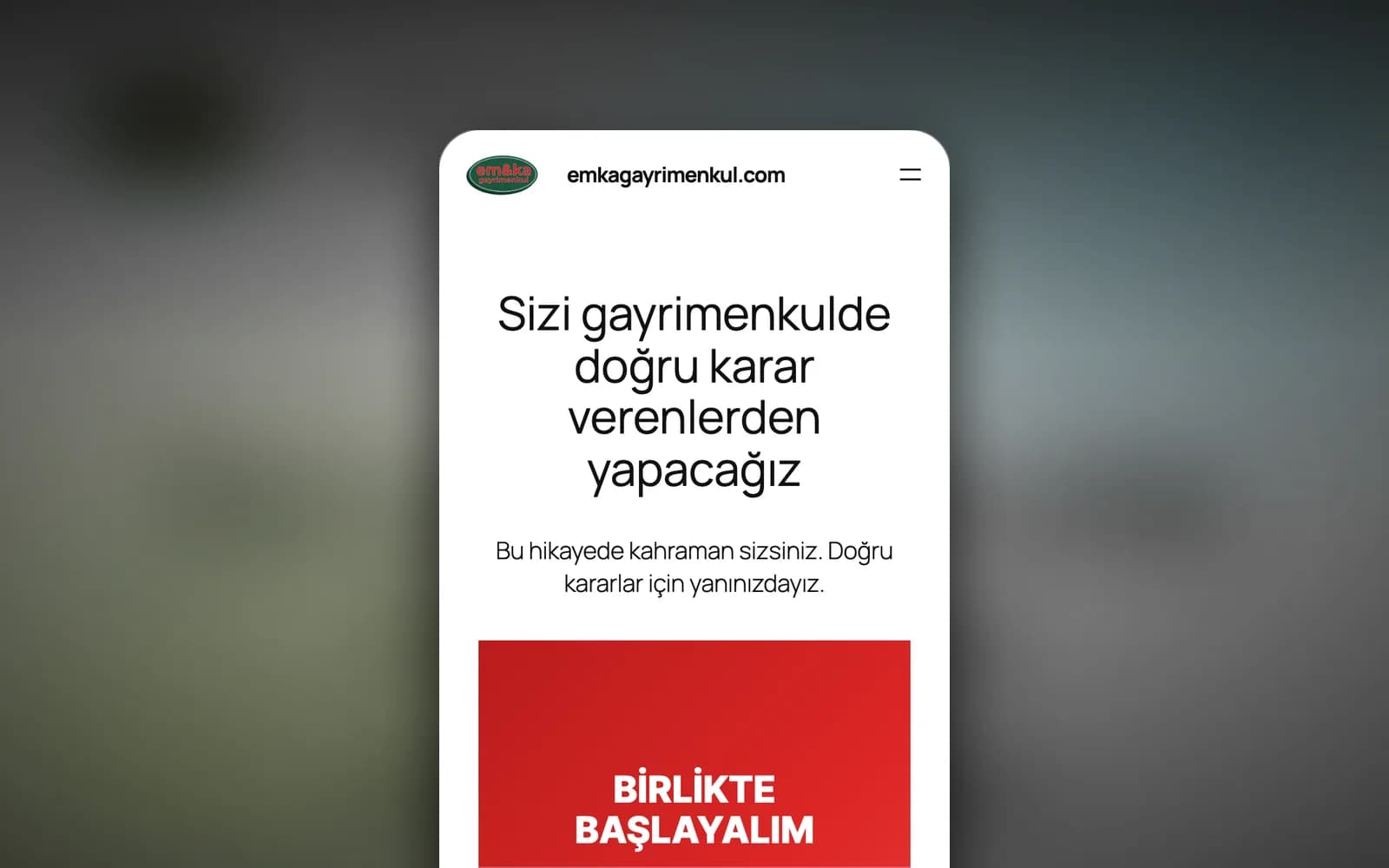 Emka Gayrimenkul — A narrative-driven site for real estate consultancy