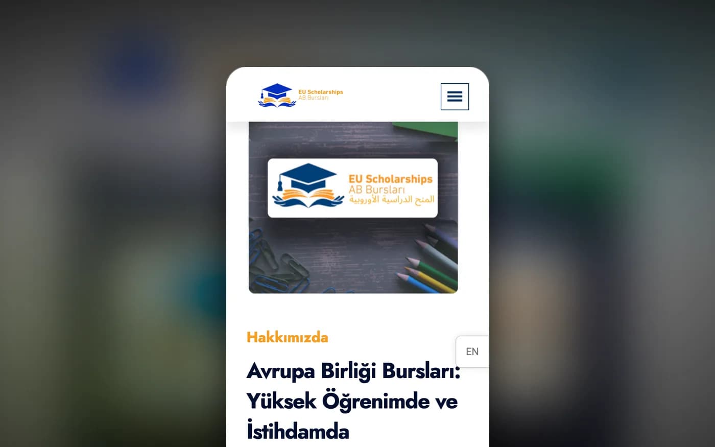 EU Scholarships homepage