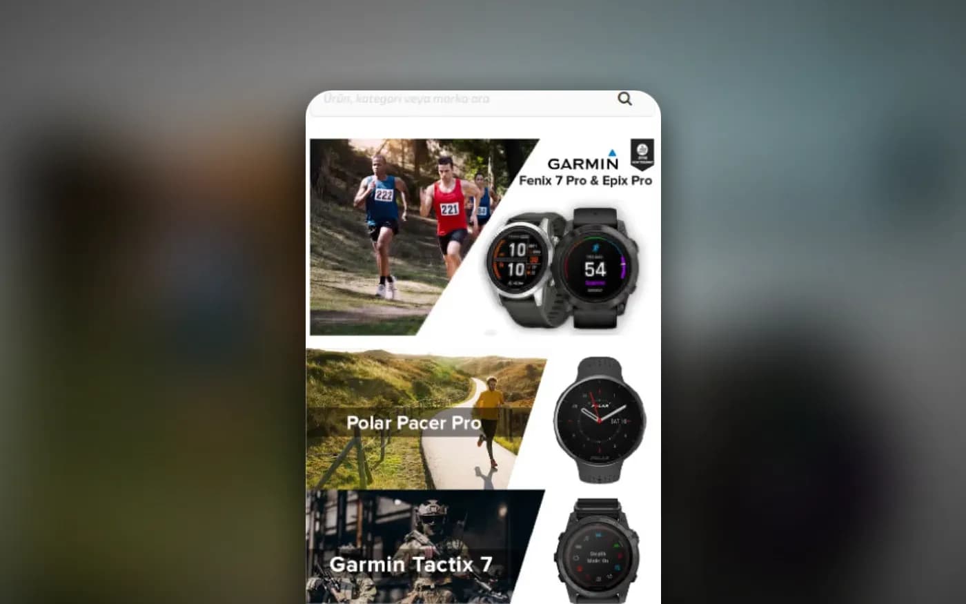 Category listing